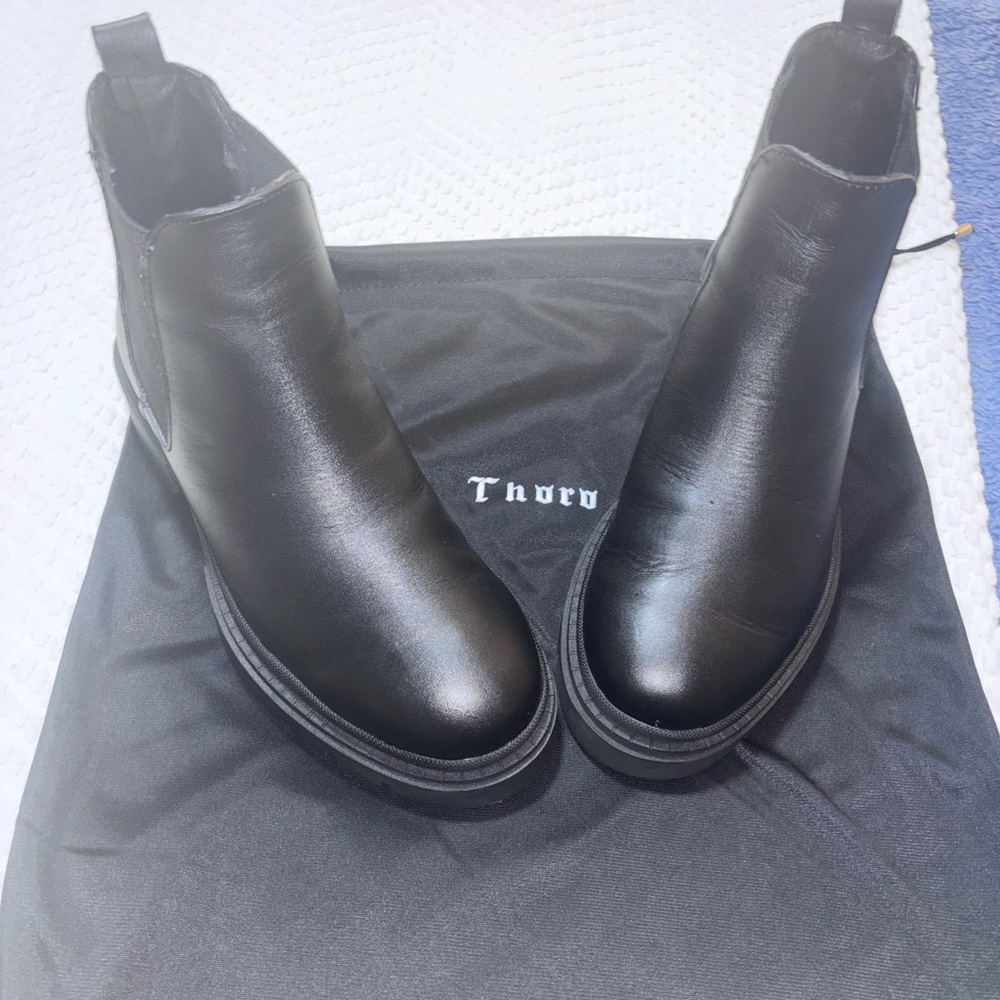 Thoro 650 Fango Black Leather Boots for Men